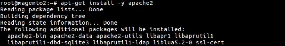 installed apache2 on ubantu