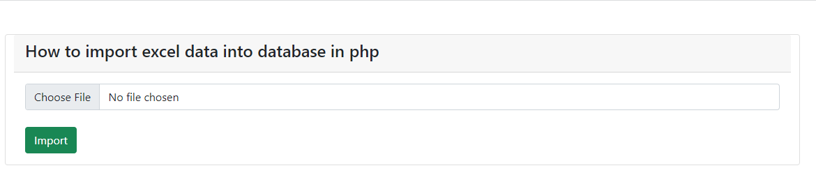 Import CSV, XLSX File Data Into MYSQL Database Using PHP